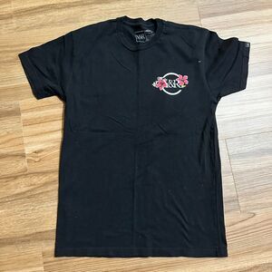 Young & Reckless Classic Logo Floral Double-Side Black T-Shirt Size Men’s Medium